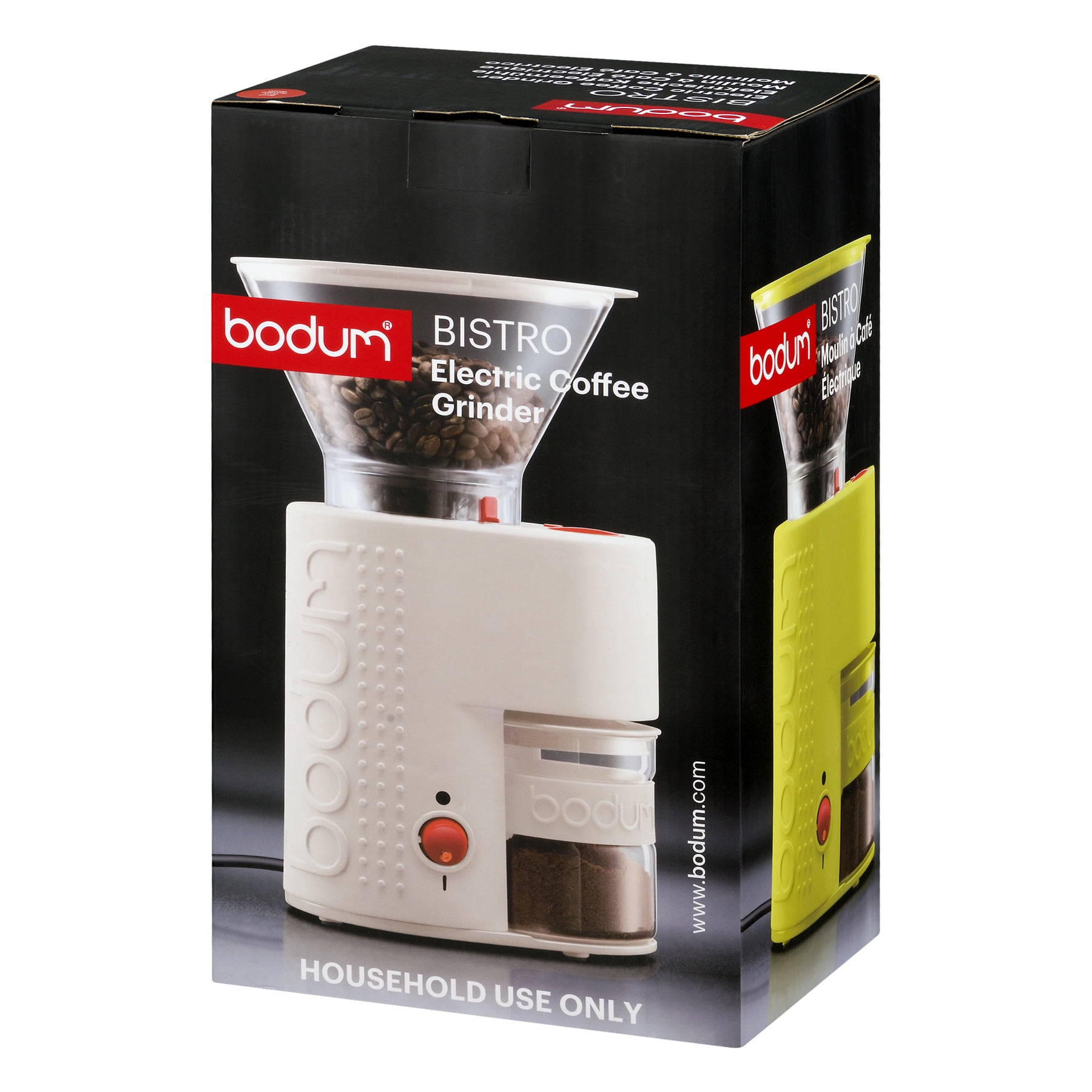  bodum Bistro Burr Coffee Grinder, 1 EA, White : Home & Kitchen