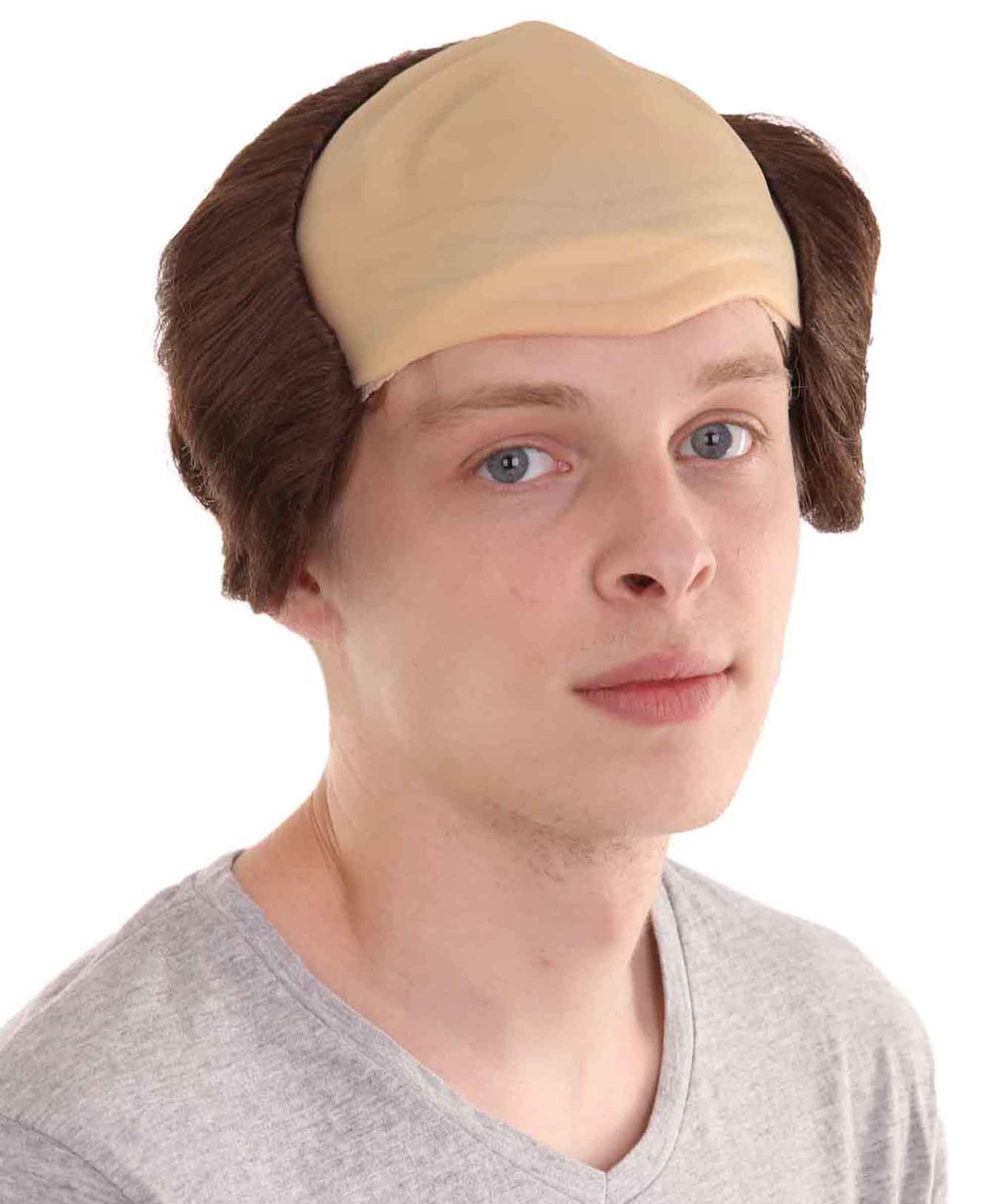 HPO Men's Balding Friar Father Wig for Adults – Brown Costume Hair for Halloween Cosplay