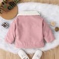 thumbnail image 4 of JUMEYU Jacket for Toddler Girl Baby Corduroy Jacket with Sherpa Collar Button-Up Winter Coat 2T 3T (Pink,2-3 Years), 4 of 8