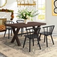 thumbnail image 6 of Dycanpo 18'' Farmhouse Black Dining Chairs Set of 4, Wooden Kitchen and Dining Room Chairs, 6 of 6