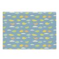 thumbnail image 1 of Bird on a Wire Cutting Board, Cheerful Nursery Pattern of Continuous Winged Animal and Clouds, Decorative Tempered Glass Cutting and Serving Board, in 3 Sizes, by Ambesonne, 1 of 2
