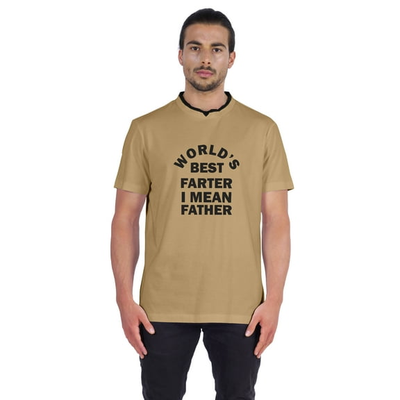 Inkmeso Graphic Quote "World's Best Farter I Mean Father"Tshirt For Best Dad Men's Jersey Shirt