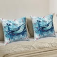 thumbnail image 5 of Summer Whale Throw Pillow Covers 16x16 Set of 2 Double-Sided Ocean Soft Decorative Cushion Covers, 5 of 5