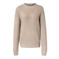 thumbnail image 2 of Gibobby SuéTer Para Mujeres De Moda Mujer 2024 invierno otoño sólido cuello cuello globo manga larga suéteres pulóver ropa de abrigo(Caqui,M), 2 of 6