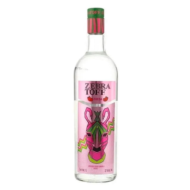 Licor de Vodka Zebratoff Fresa 1 L