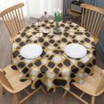 thumbnail image 3 of Leopard Print Round Tablecloth 60x60in(153x153cm) – Waterproof Polyester Table Cover with Full Print Design, Wrinkle Resistant & Washable for Kitchen Dining Party Decor, 3 of 6