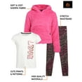 thumbnail image 3 of RBX Girls Leggings Set - 3 Piece Sherpa Pullover Hoodie Short Sleeve Tee & Legging Pants Set (7-16), 3 of 3