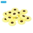 thumbnail image 3 of Uxcell 30mm Silicone Flower Beads, 15 Pcs Cute Colorful Soft Sunflower Focal Loose Space Bead, Light Yellow Brown, 3 of 6