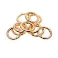 thumbnail image 4 of 10pcs 28mm Round Spring Snap Hooks carabiner ring round spring key chain key ring golden, 4 of 9