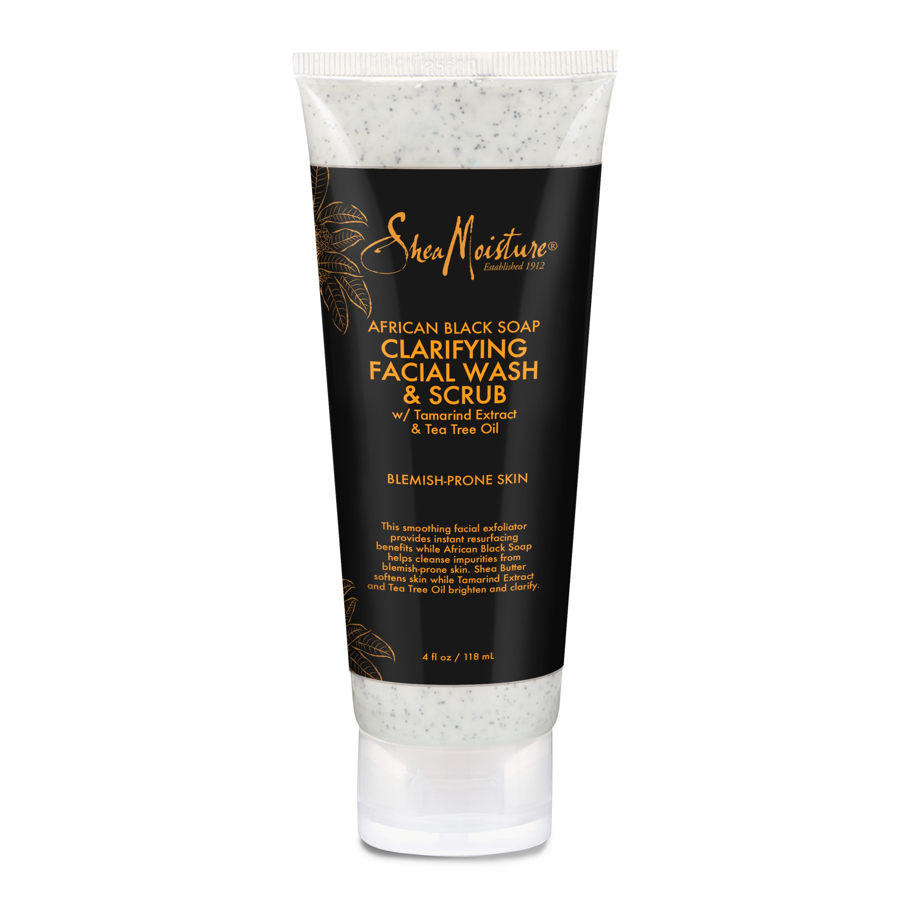 SheaMoisture African Black Soap Problem Facial Wash & Scrub, 4 oz