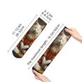 thumbnail image 2 of Salouo Haystack Meditating Cat Pattern Unisex Middle Tube Socks,Middle-Finger Knee High Socks Over The Calf Tube Stocking Crew Stockings for Women and Men Tube Socks, 2 of 8