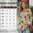 thumbnail image 7 of DISNIMO Floral Printed Hoodies for Women Waffle Sweatshirts Long Sleeve Shirts V Neck Hoodies Fall Winter Outfits, S, 7 of 7