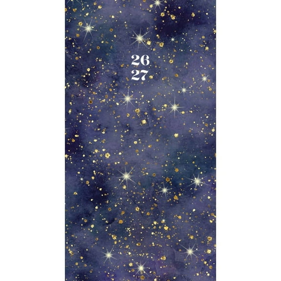 Willow Creek Press, Starry Night 2 Year 2026 Pocket Planner, 3.5'' X 6.5'', 12-Month Calendar with Stapled Binding