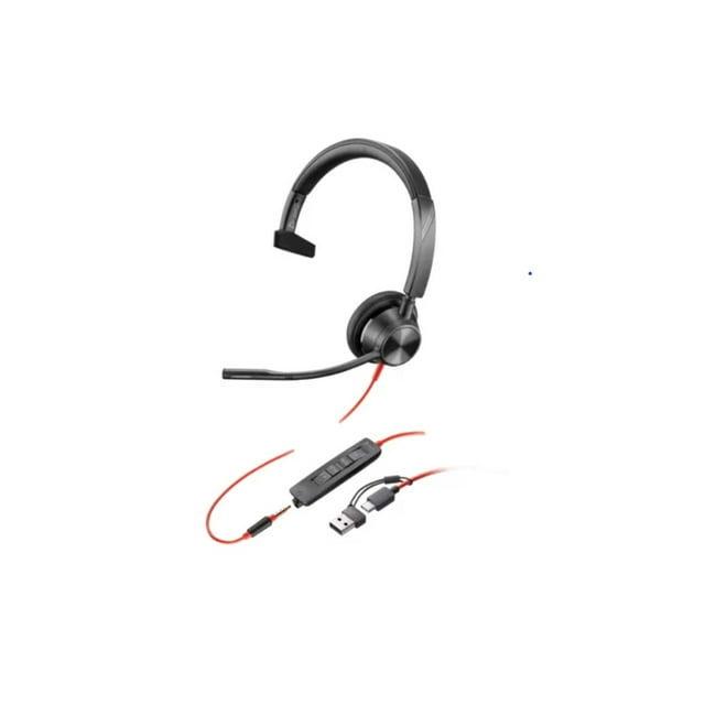 Audifonos HP Poly Blackwire 3315 Monaural.