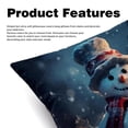 thumbnail image 2 of Snowman Luxurious Velvet Pillow Covers with Unique Patterns - Set of 2, 16x16, 18x18, 20x20 Inches for Throw Pillow Inserts - Ideal for Home Decor and Gifts, 2 of 6