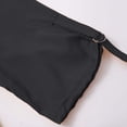 thumbnail image 4 of ZHENHONG T Shirts for Women,Plain Half Rolled Sleeve Chiffon Shirts V Neck Drop Shoulder Loose Tops,Black Women Blouses, 4 of 8