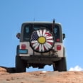 thumbnail image 5 of Camper Spare Tire Cover 14inch American Flag Daisy Weatherproof Wheel Protectors Patriotic Decorations Universal Fit for Trailers SUV Truck Camper Travel, 5 of 8