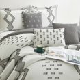 thumbnail image 3 of Nanshing  Lucien 7 Piece Geometric Comforter Set White Grey - Queen, 3 of 5