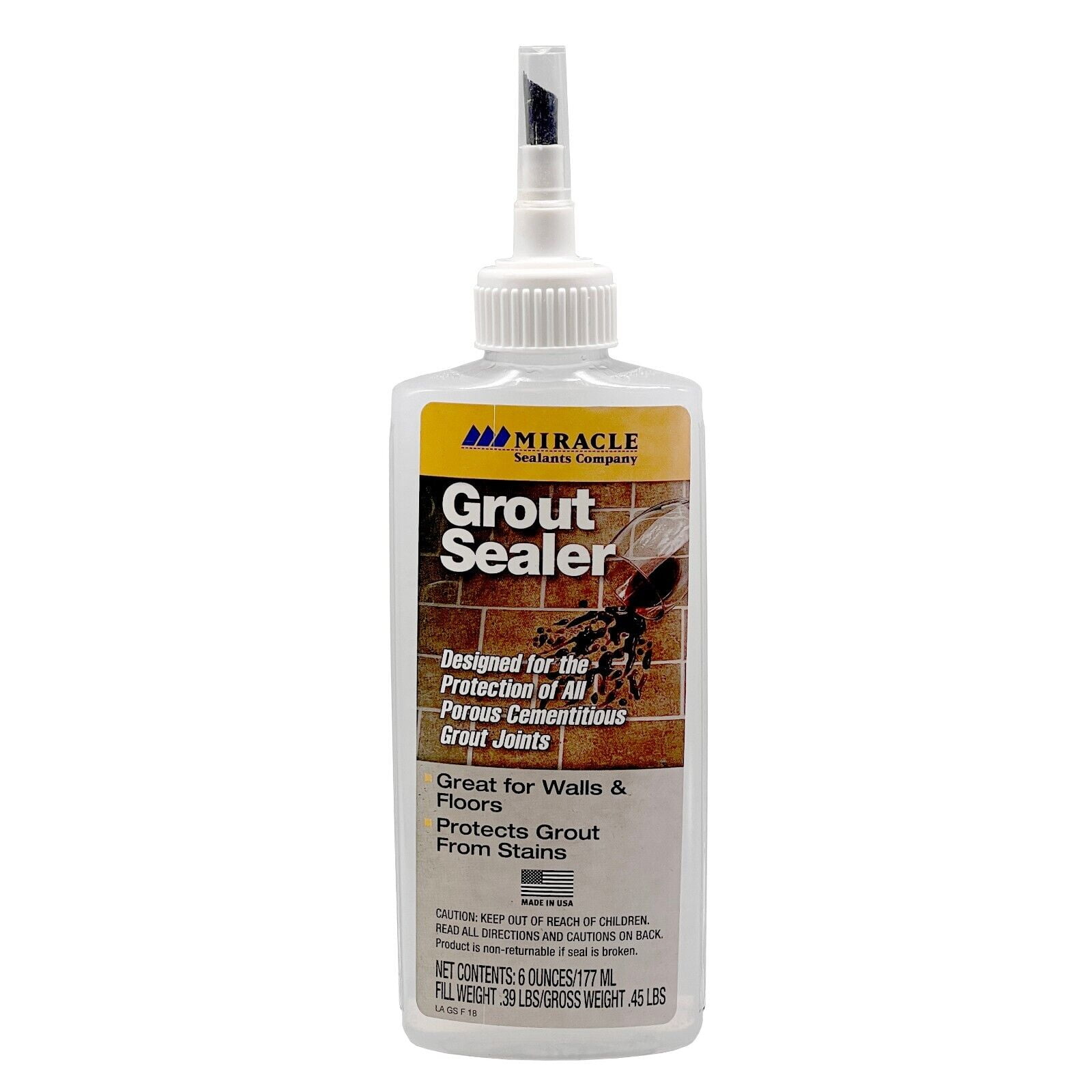 Miracle Sealants Grout Sealer With Brush Tip, 6 Ounce - Walmart.com