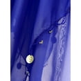 thumbnail image 5 of Haitryli Womens Chiffon Belly Dance Skirt Sequin Beaded Asymmetric Side Split Long Skirts Indian Royal Blue One Size, 5 of 6
