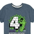 thumbnail image 3 of Marvel Hulk - Incredible Birthday 4 - Toddler And Youth Short Sleeve Graphic T-Shirt, 3 of 5