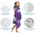 thumbnail image 7 of Halloween Cute Ghosts and Skeletons Hooded Bath Towel，50"x30" for Ages 3 To 12 Kids, Quick Dry Lightweight Soft Microfiber Hood Beach Towel Cover Up for Kids, 7 of 7