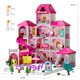 thumbnail image 2 of Set de juego para interiores TEMI Villa Toys para niñas de 3 a 8 años con 2 muñecas, 2 of 8