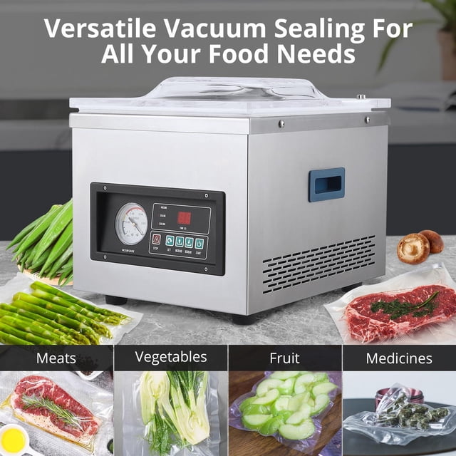 EDTara Automatic Chamber Vacuum Sealer, Stainless Steel, 10.2" Seal Bar, 260w Power for Commercial and Home Food Packaging