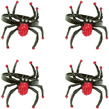 Black Diamond Hallowmas Napkin Rings, Spider Napkin Ring for Easter,  Halloween, Dinner Party, Wedding Decor, 4 Pack (Red Spider) | Walmart Canada
