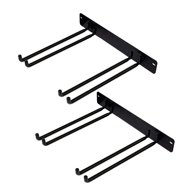 predolo 2Pcs Folding Chair Rack Wall Mount Garage Garden Tool Organizer Broom Holder for