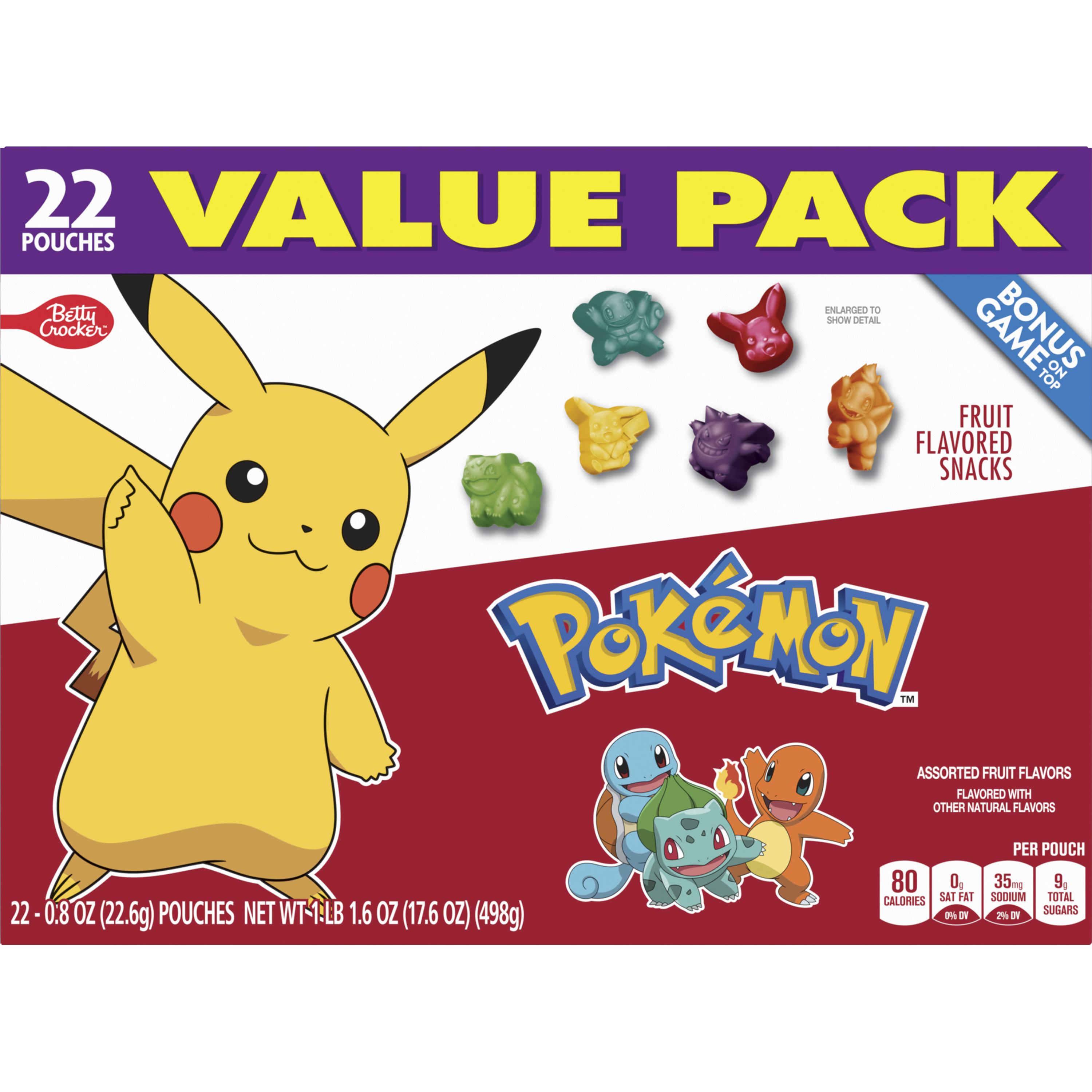 Pokemon Fruit Flavored Snacks, Treat Pouches, Value Pack, 22 ct - image 4 of 9