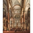 thumbnail image 3 of Giuseppe Borsato 15x17 Black Modern Framed Museum Art Print Titled - Venice, Interior of the Church of San Zaccaria (1830), 3 of 5