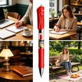thumbnail image 4 of EGNMCR Home Office Furniture Push-button Gel Pen 0.5mm Push-button Ink Pen Black Exam Pen Red Spring Push-button Ink Pen 2ml Plastic Push button gel pen, 4 of 6