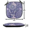 thumbnail image 5 of Boho Chair Seating Cushion Set of 6, Pattern Design Outline Dreamcatchers and Roses, Seat Pads for Office with Anti-slip Backing, 16"x16", Lavender Dark Lavender, by Ambesonne, 5 of 6