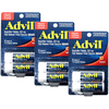 Advil Coated Tablets Pain Reliever and Fever Reducer, Ibuprofen 200mg, 2 x 10 Count Vials Travel Size Pack of 3 (6 vials total)