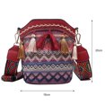 thumbnail image 3 of Mujeres étnicas hombro bandolera borlas tejidas cubo pequeño Bolsas femeninos Ndcxsfigh Para Estrenar, 3 of 4
