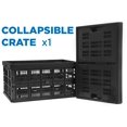 thumbnail image 2 of Work-It! Collapsible Milk Crate | 49 Liter Folding Storage Bin | Stackable Plastic Crate, 2 of 5