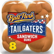 Ball Park Tailgaters Hamburger Buns, 8 count, Hamburger Buns, 21 oz Bag