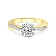 thumbnail image 3 of 5 Carat IGI Certified Round Shape Lab Grown Diamond Engagement Ring | 14K Yellow Gold |Twisted Vine Diamond Ring | FG-VS1-VS2 Quality Friendly Diamonds, 3 of 4