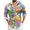 Pink, variant on Mens Easter 3D Digital Print Long Sleeve Button Down Shirt Lightweight Breathable Casual Top for Spring Summer Slim Fit Black L