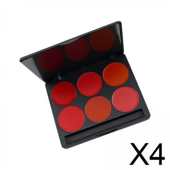 BELOVING 4x6 Colors Lip Palette Lip Glosses Makeup Plate for Office Women Girls Dance