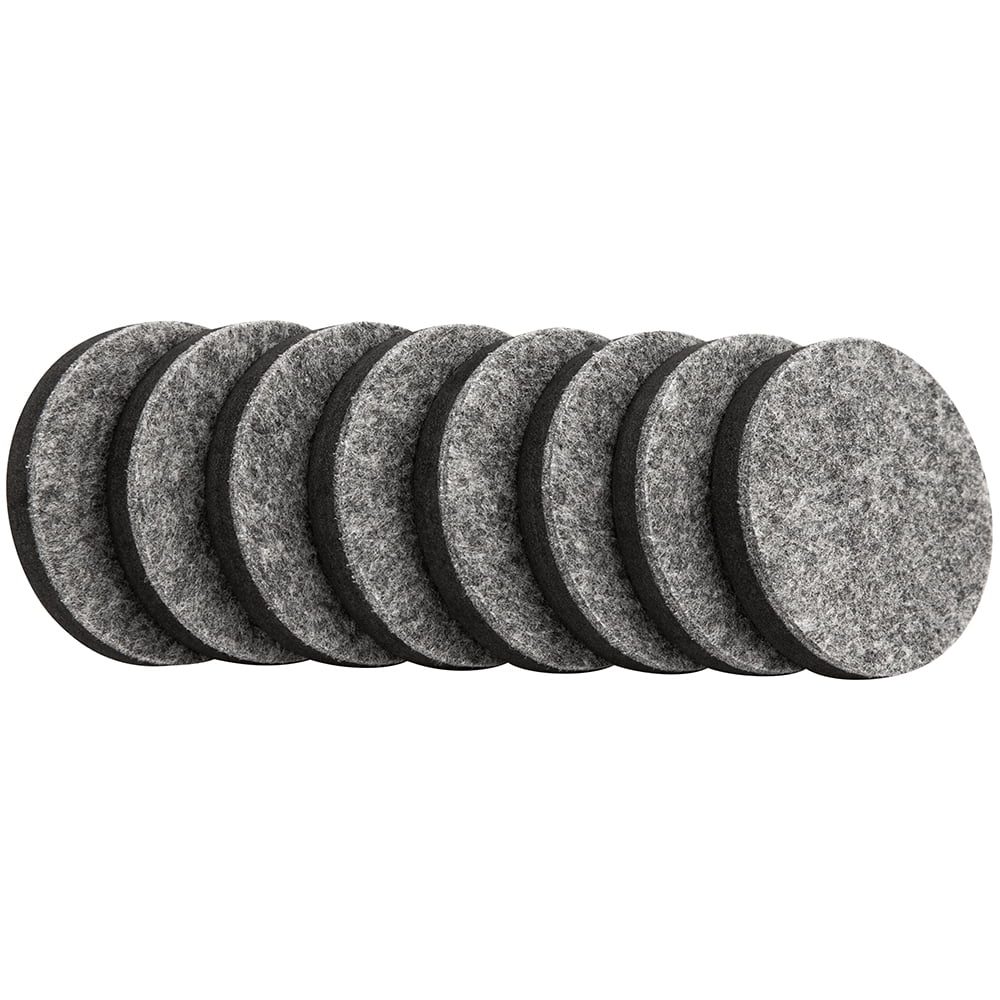 Super Sliders 2 1/2" Reusable Furniture Sliders, Wood, Gray (8 Pk