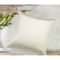 thumbnail image 2 of Aiking Home Solid Faux Silk Euro Sham / Pillow Cover 26 by 26 - Ivory, 2 of 3