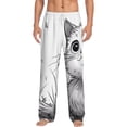 thumbnail image 2 of Lsque Cute Cat Meadow Sketch Print Men's Pajama Pants, Lounge Pant - Comfortable Home Wear,Elastic Waistband, Stylish Design-Small, 2 of 9