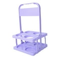 thumbnail image 1 of Portabotellas de agua deportiva, plegable, de mano, con capacidad para hasta 4 botellas, botella de agua Púrpura, 1 of 8
