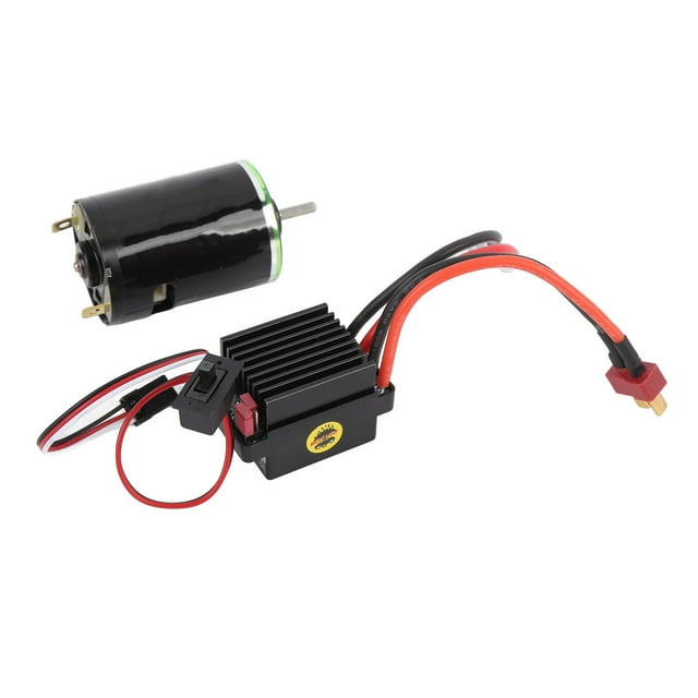 540 Brushed Motor RC Car, High Torsion Motor ESC Set, 360A ESC T Plug, Robust Construction Cooling Fan, Ideal For Challenging Terrains, RC Brushed Motor ESC Set