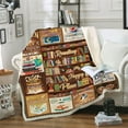 thumbnail image 2 of Xchearser Book Blanket,Book Club Lovers Gifts for Women,Reading Gifts for Book Lovers,Book Reader Gifts for Women,Book Themed Gifts,Warm Soft Cozy Plush Book Lover Blanket for Bed Couch 50"x 60", 2 of 6