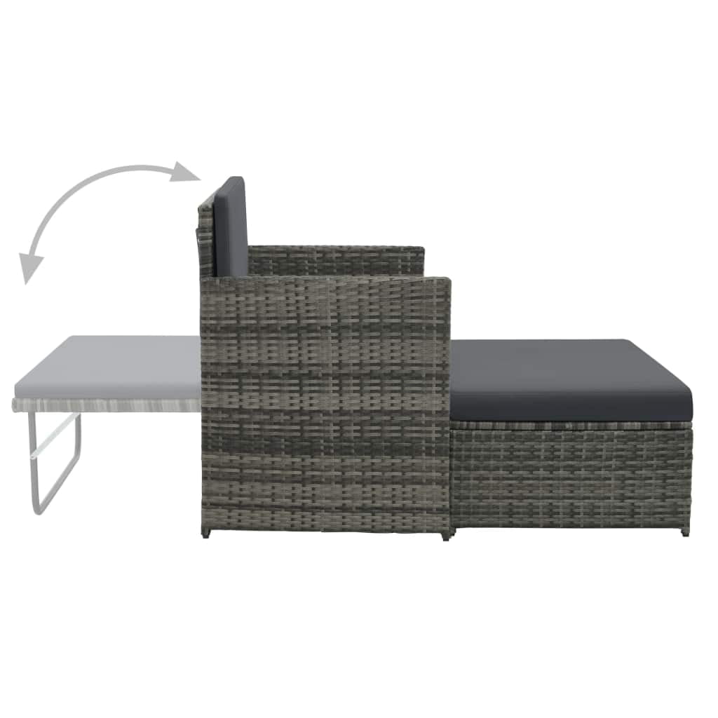 Kepooman Patio Lounge Set, Garden PE Rattan Sectional Patio Sofa Set with Cushions, Set of 2 Kepooman Patio Lounge Set, Garden PE Rattan Sectional Patio Sofa Set with Cushions, Set of 2