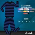 thumbnail image 6 of Elowel Pajama Set for Women and Men 2 Pack 100% Cotton Adult PJs Royal and Black Stripe Size XS, 6 of 7