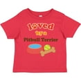 thumbnail image 3 of Inktastic Pitbull Terrier Loved by a (Dog Breed) Boys or Girls Toddler T-Shirt, 3 of 5